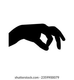 Vector de icono de símbolo de mano. Signo de ilustración manual. Símbolo mostrado por el signo de la mano.