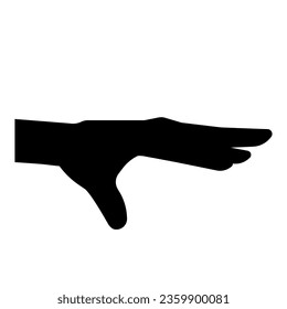 Hand symbol icon vector. Hand illustration sign. Symbol shown by the hand sign.