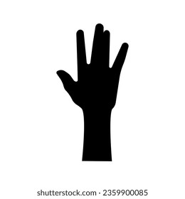 Vector de icono de símbolo de mano. Signo de ilustración manual. Símbolo mostrado por el signo de la mano.