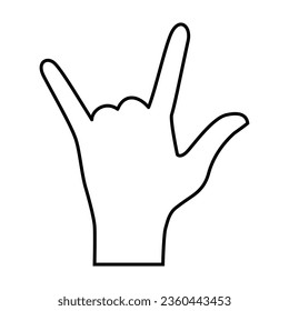 Hand symbol icon vector. Hand illustration sign. Symbol shown by the hand sign.