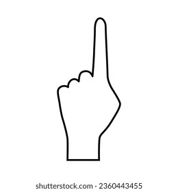 Vector de icono de símbolo de mano. Signo de ilustración manual. Símbolo mostrado por el signo de la mano.