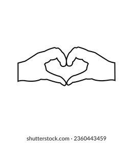 Hand symbol icon vector. Hand illustration sign. Symbol shown by the hand sign.
