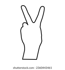 Hand-Symbol-Vektorgrafik. Handillustrationszeichen. Symbol mit dem Handzeichen.