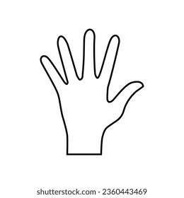 Hand-Symbol-Vektorgrafik. Handillustrationszeichen. Symbol mit dem Handzeichen.