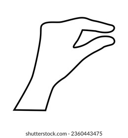 Hand symbol icon vector. Hand illustration sign. Symbol shown by the hand sign.