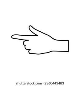 Vector de icono de símbolo de mano. Signo de ilustración manual. Símbolo mostrado por el signo de la mano.