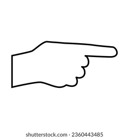 Vector de icono de símbolo de mano. Signo de ilustración manual. Símbolo mostrado por el signo de la mano.