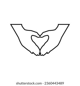 Hand-Symbol-Vektorgrafik. Handillustrationszeichen. Symbol mit dem Handzeichen.