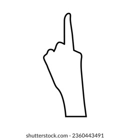Hand-Symbol-Vektorgrafik. Handillustrationszeichen. Symbol mit dem Handzeichen.