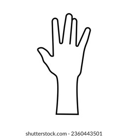 Hand symbol icon vector. Hand illustration sign. Symbol shown by the hand sign.