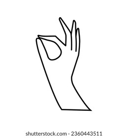 Vector de icono de símbolo de mano. Signo de ilustración manual. Símbolo mostrado por el signo de la mano.
