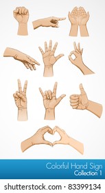 Hand symbol illustration collection