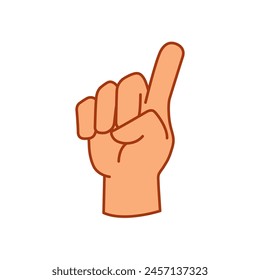 Hand symbol images for children's introduction to fingers and numbers. Good for practicing children's counting using their fingers