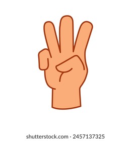 Hand symbol images for children's introduction to fingers and numbers. Good for practicing children's counting using their fingers