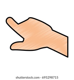 Hand symbol isolated