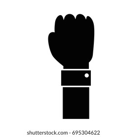 Hand symbol isolated