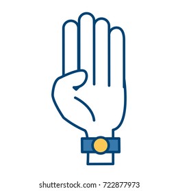 Hand symbol isolated
