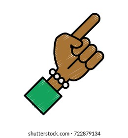 Hand symbol isolated