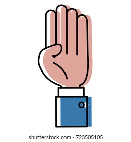 Hand symbol isolated