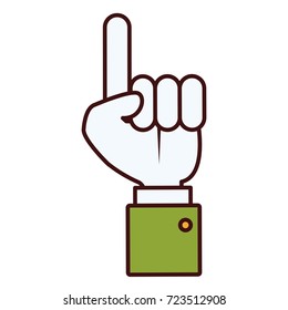 Hand symbol isolated