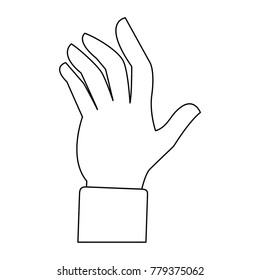 Hand symbol isolated