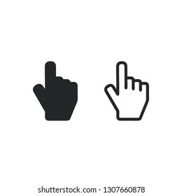 Hand symbol on white background