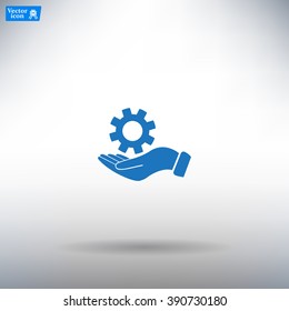 hand symbol settings, Wrench Service tool