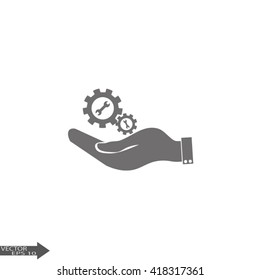 hand symbol settings, Wrench Service tool