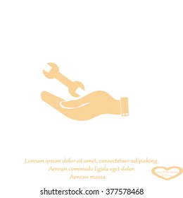 hand symbol settings,Wrench Service tool