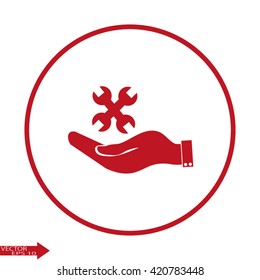 hand symbol settings,Wrench Service tool
