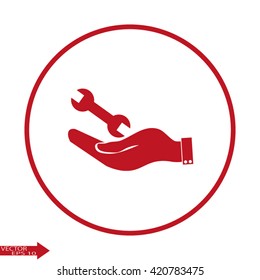 hand symbol settings,Wrench Service tool