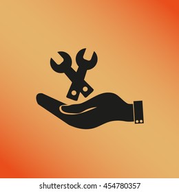 hand symbol settings,Wrench Service tool
