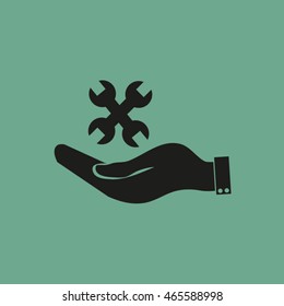 hand symbol settings,Wrench Service tool