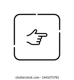 Hand, hand symbol vector icon