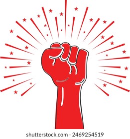  Hand up symbol of victory, protest, strength, power and solidarity