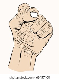 Hand with symbolic, pain, strength, aggression, power