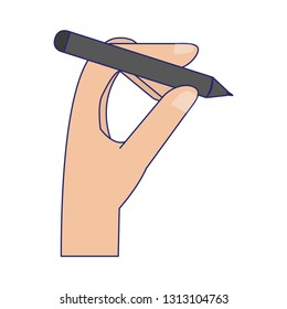 hand with tablet pen