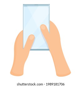 Hand take phone icon. Cartoon of Hand take phone vector icon for web design isolated on white background