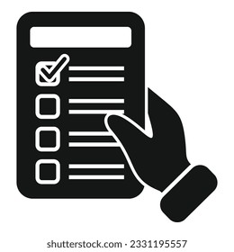 Hand take test result icon simple vector. Rapid sample. Digital clinic