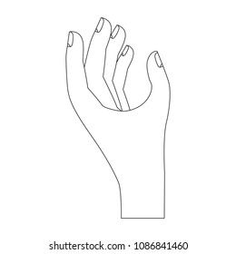 hand taking isolated icon