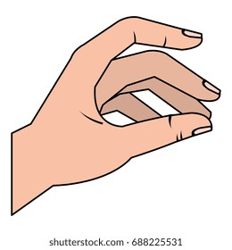 Hand taking isolated icon