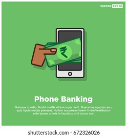 Indian Money Bank Stock Vectors Images Vector Art!    Shutterstock - hand taking out rupee note from phone online banking concept