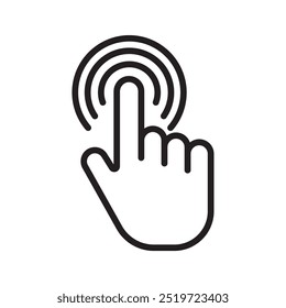 Ilustración de diseño de Vector de ratón de símbolo de toque de mano