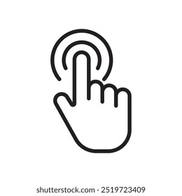 hand tap icon touch symbol mouse vector design illustration