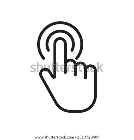 hand tap icon touch symbol mouse vector design illustration