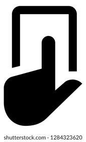 Hand Tap Smartphone Vector Icon