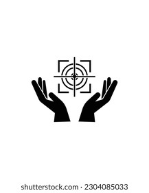 con el icono de destino, el mejor icono plano del vector.