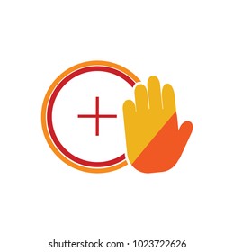 Hand Target Logo icon design