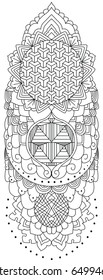 Hand tattoo indian vector