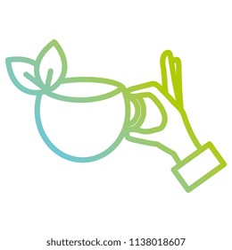 hand with tea cup